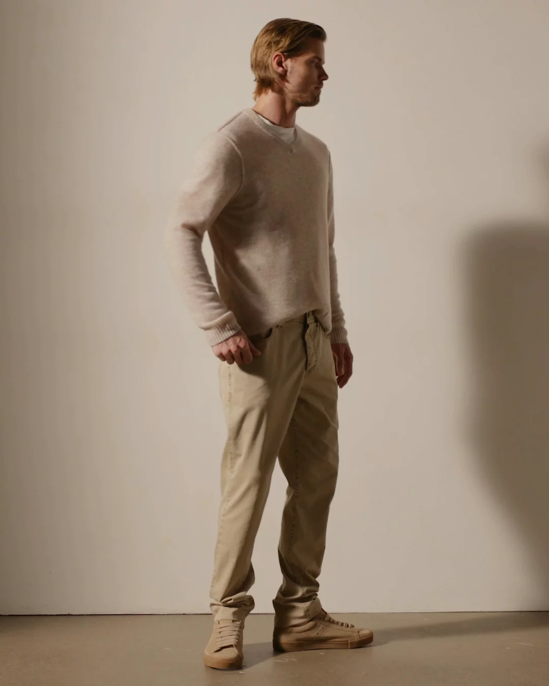 Brushed Twill 5 Pocket Pant - Light Khaki Pigment | James Perse