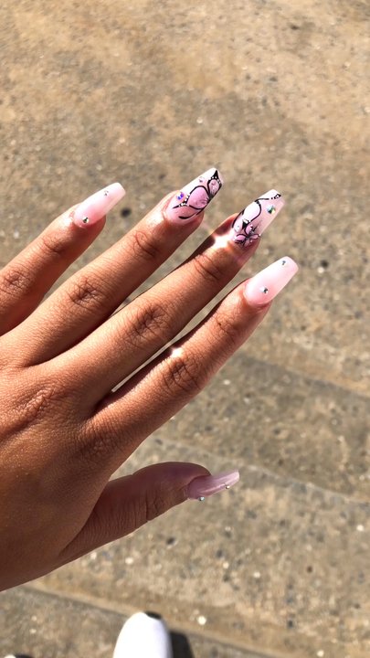 KN Nail Spa - The first pic was the inspiration and this is what I left with - Nail Salons Near Me - Bethlehem, Pennsylvania