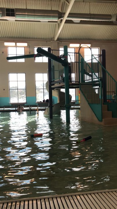 Buchanan Park Recreation Center - Small water slide in kids pool area - Recreation Centers Near Me - Evergreen, Colorado