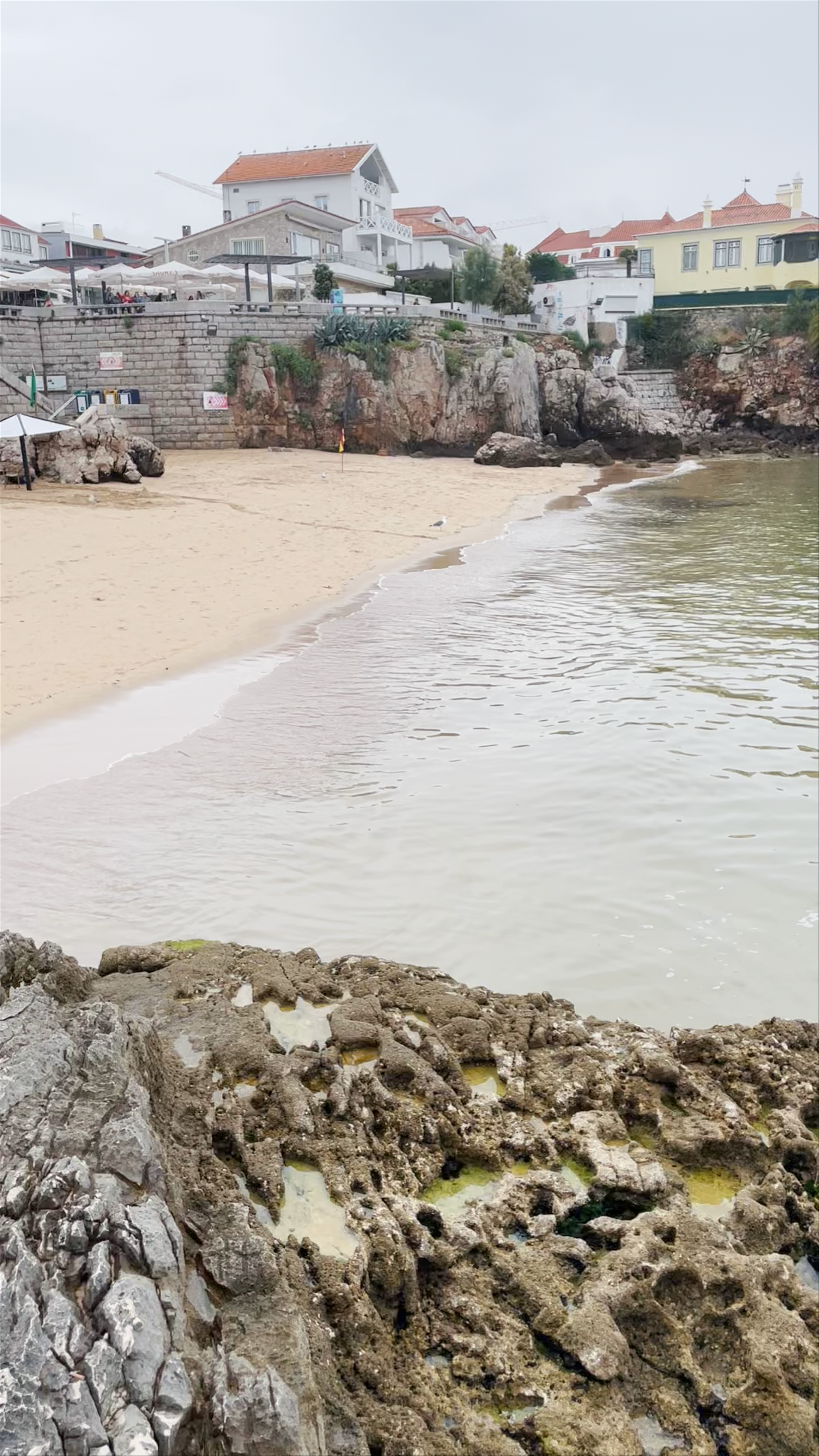 Praia da Rainha Beach and Rocky Coastline, Cascais, Portugal