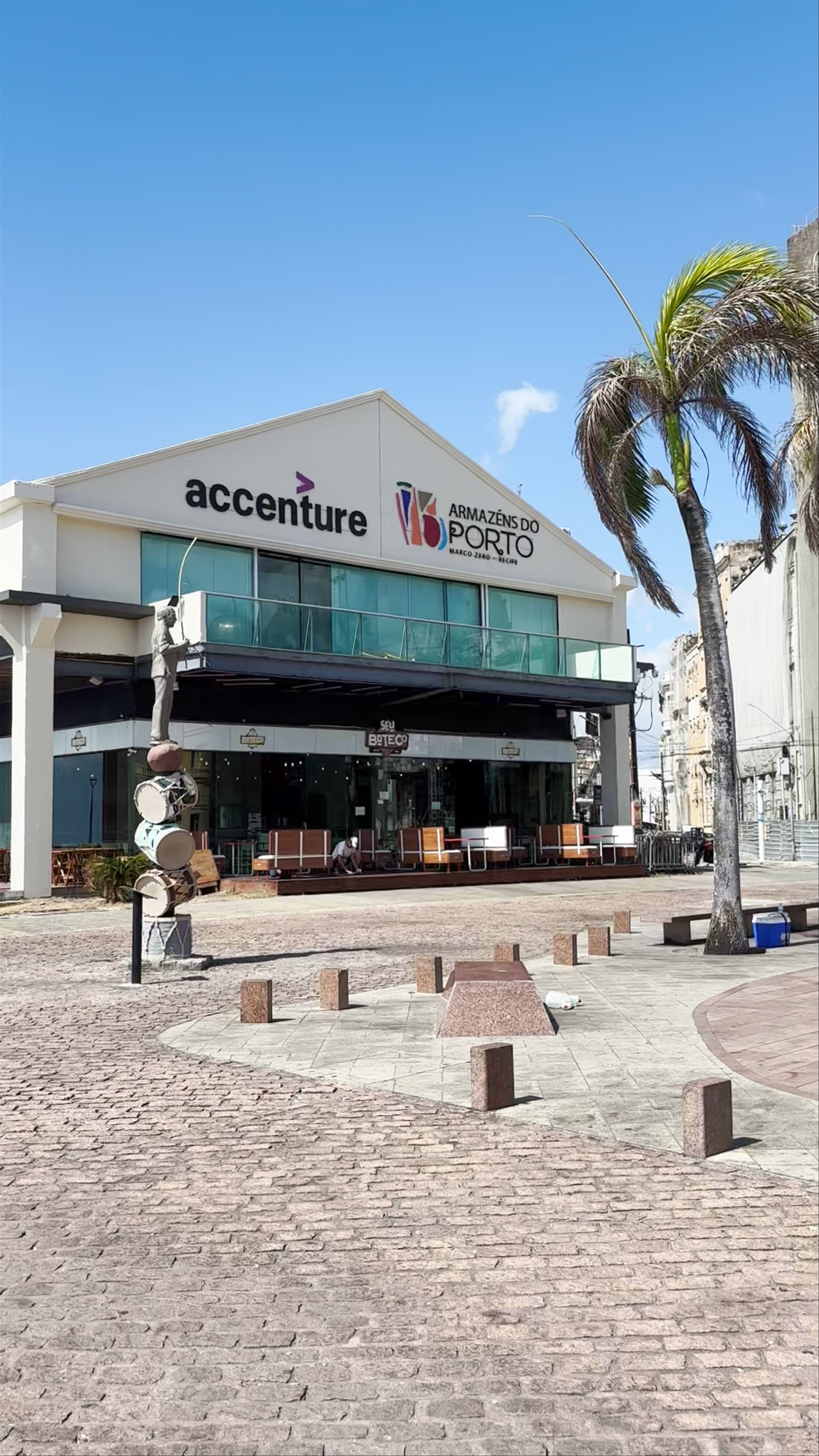 Letreiro "Recife"no Marco Zero - Praça Rio Branco - São José