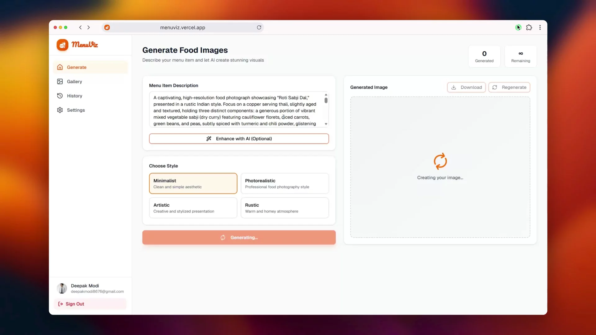 MenuViz - AI-Powered Menu Visualization image 1