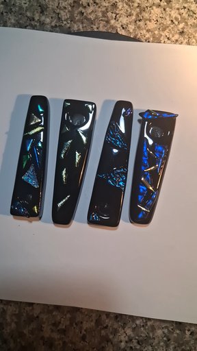Preview pic of Dichroic Glass Pipe - 4pcs