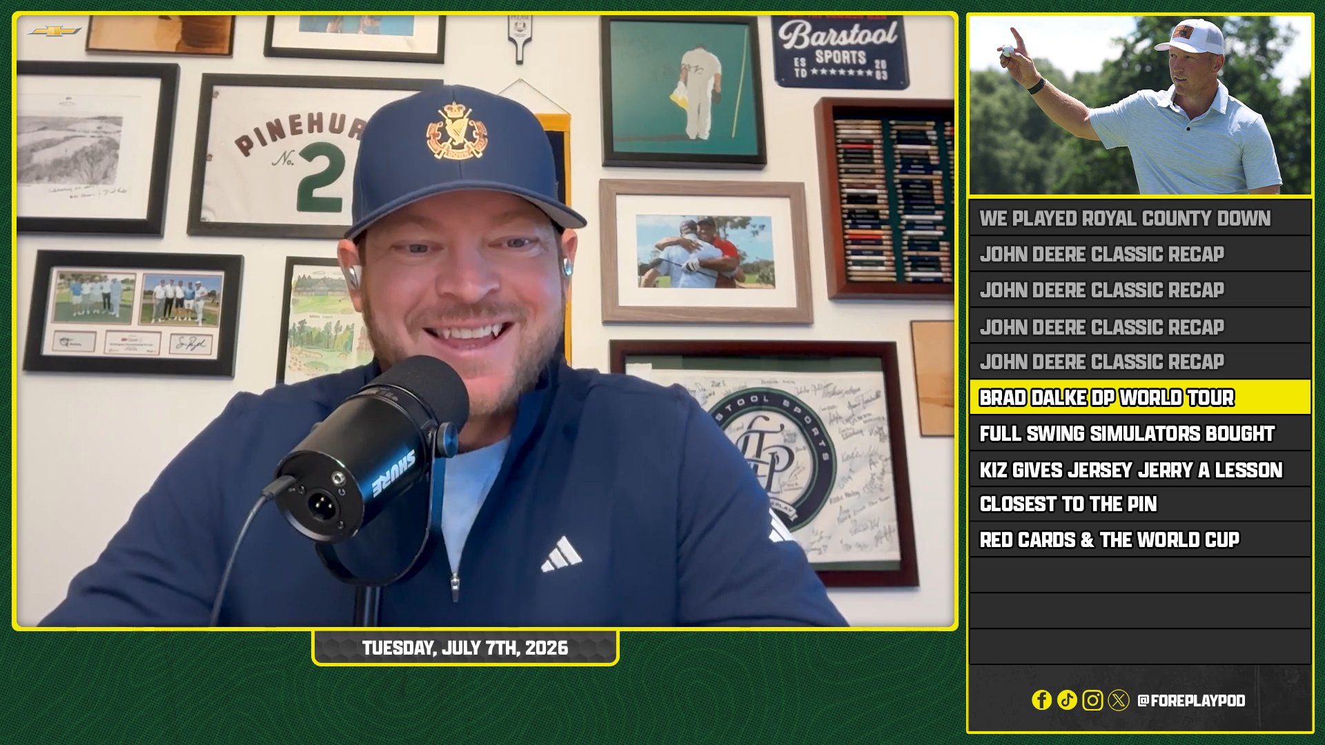 Kiz Reveals the 5 PGA Tour Players He'd Most Want to Grab a Beer With