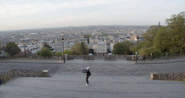 Working out near the Sacre Coeur