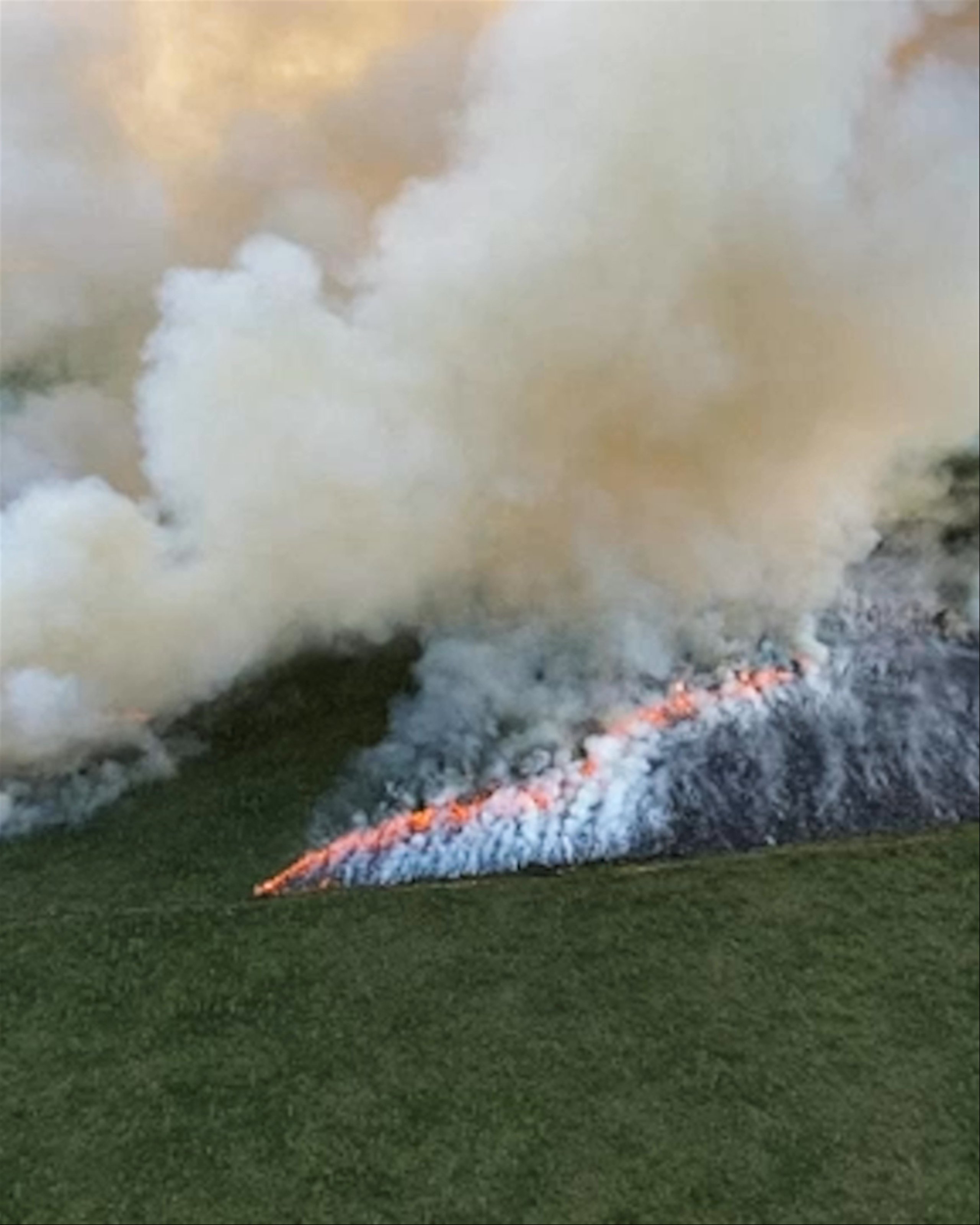 Aerial view of Dry Creek Fire in Alaska in 2021