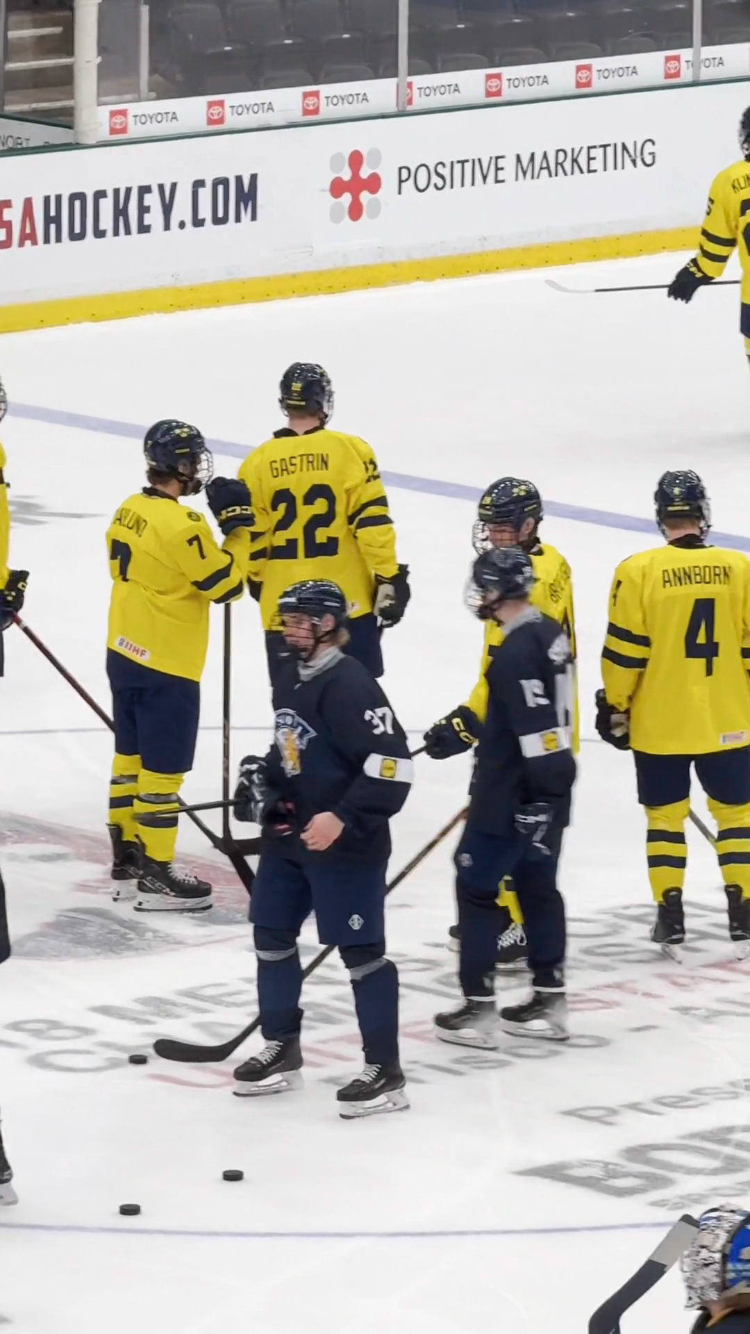 Sweden and Finland Getting Into During Warmups