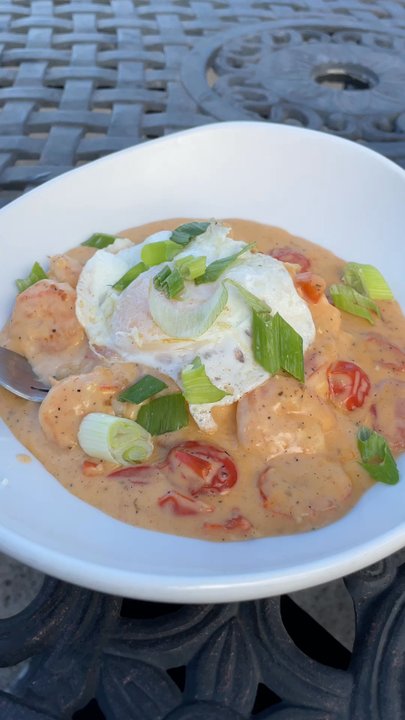 Aviary Cafe - Farmers Park - Shrimp & Grits - $14 Needs more blackened seasoning - French Near Me - Springfield, Missouri