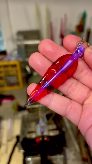 Preview pic of Ruby slipper and Pink Slyme leaf pendant