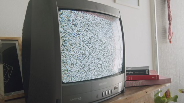 Broken, old TV flickering