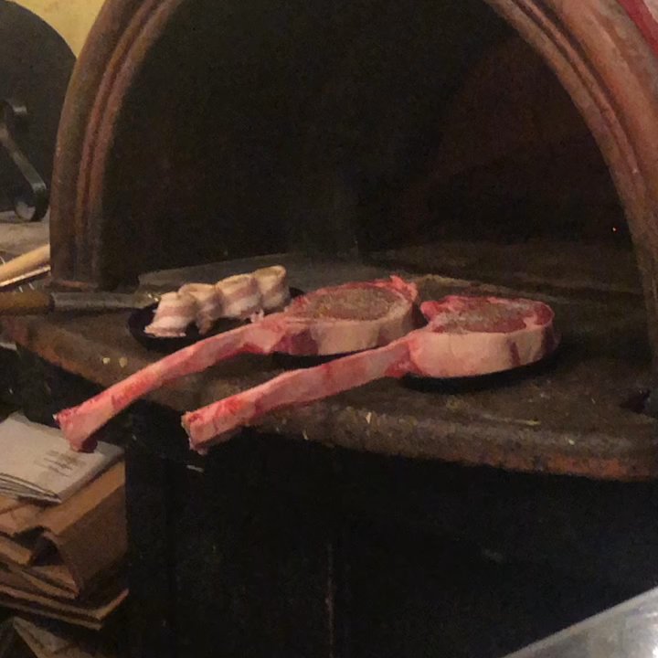 Emberz - We got here just as they were putting two Tomahawks and some bacon wrapped scallops in the oven. - Wine Bars Near Me - Sonora, California