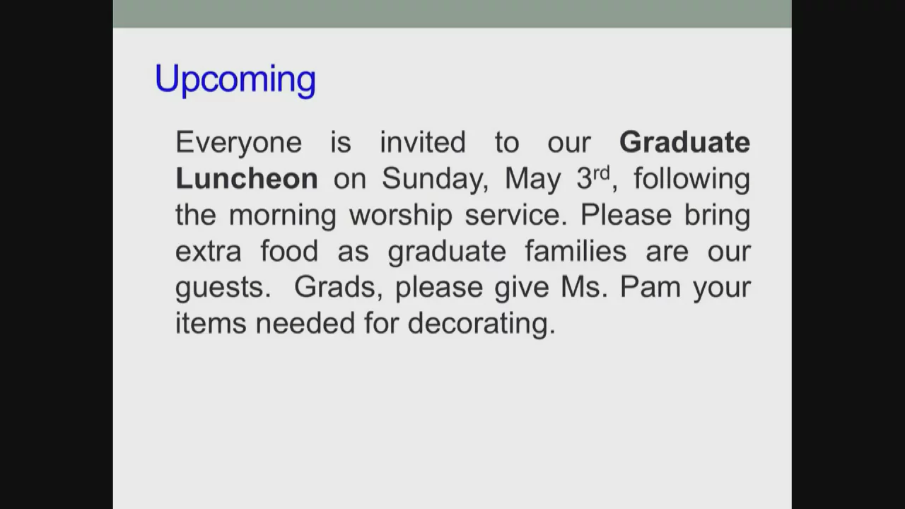 Bethel Service, April 26, 2026