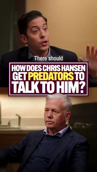 How does Chris Hansen get predators to open up to him?