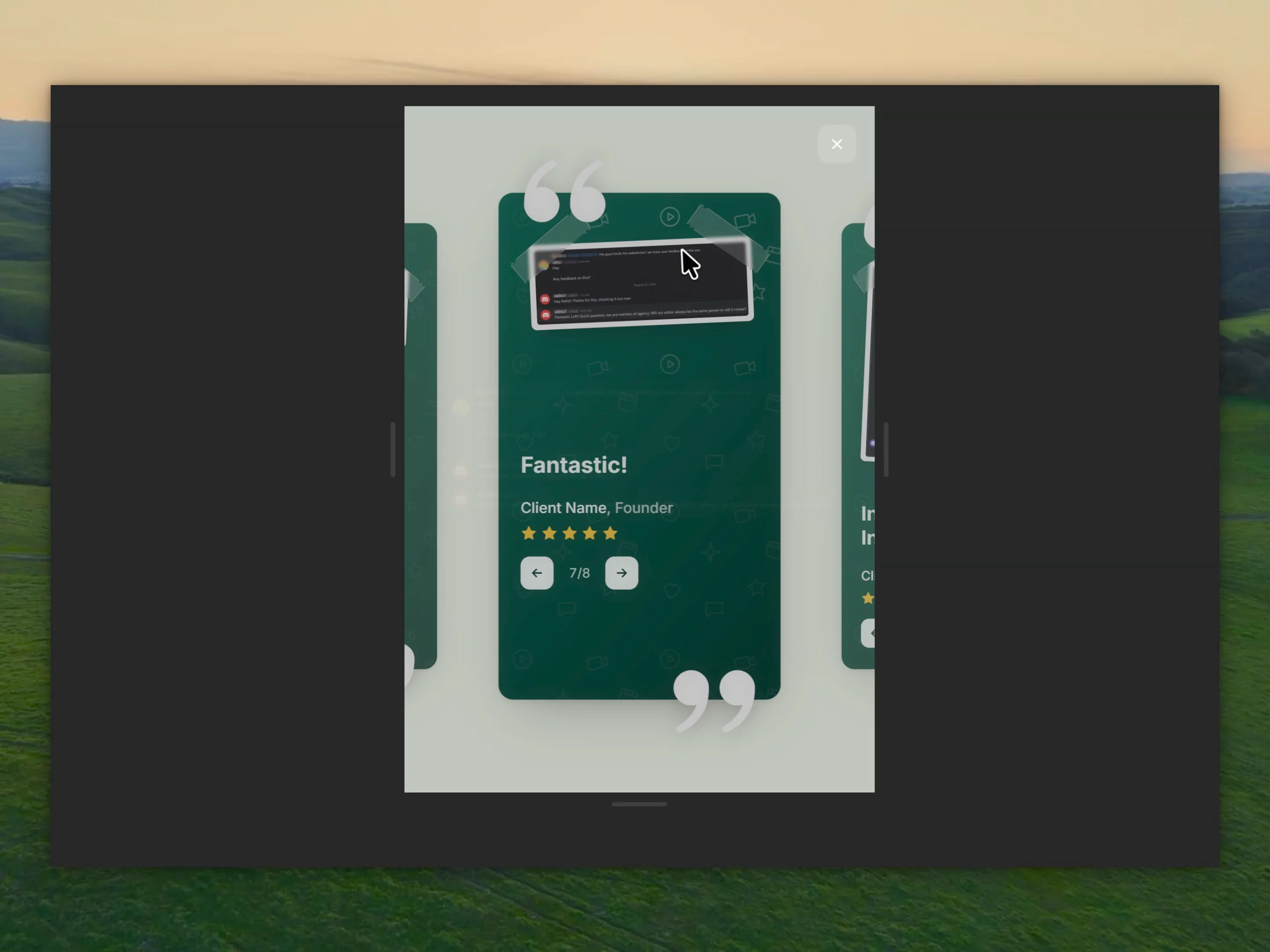 16 of 30: Responsive testimonial component