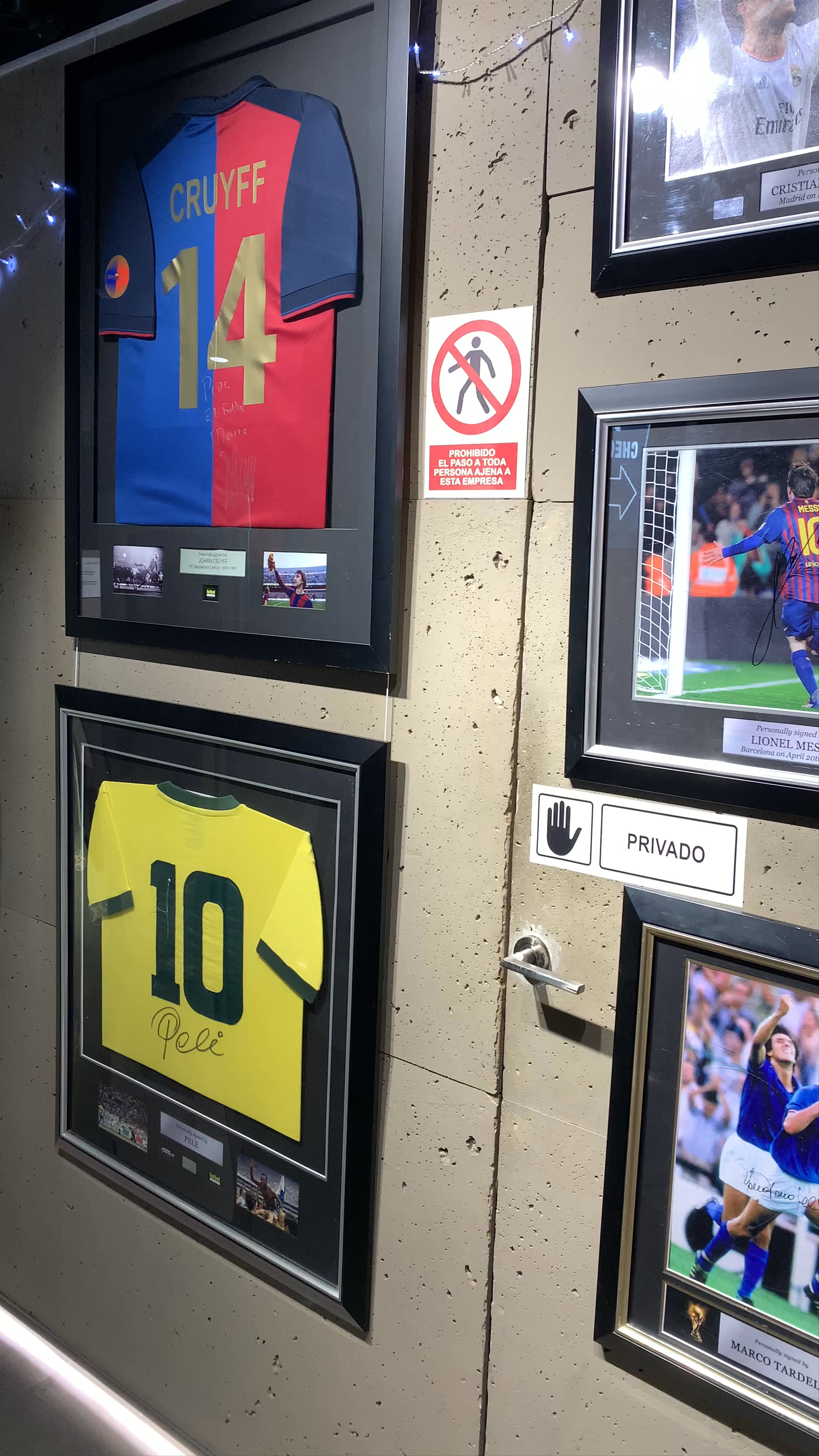 Football Legends Memorabilia at Futbolmania in Barcelona