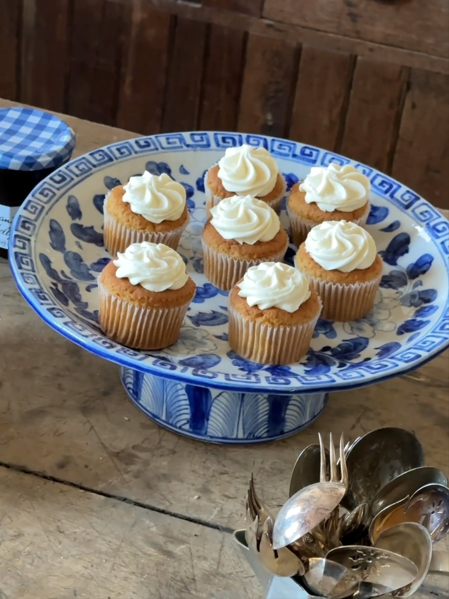 Blue and White Cake stand