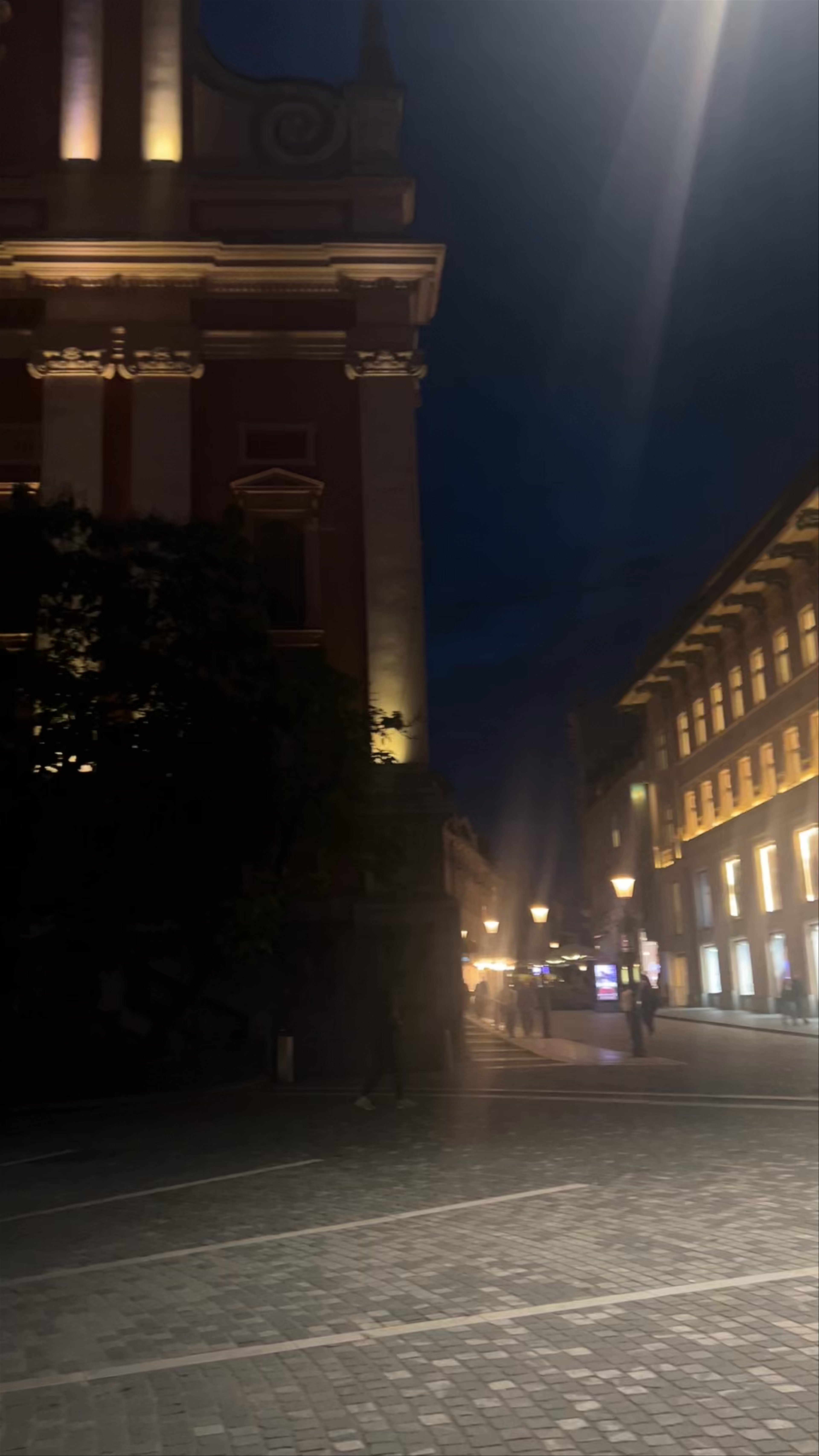 Franciscan Church of the Annunciation Evening Ambiance in Ljubljana