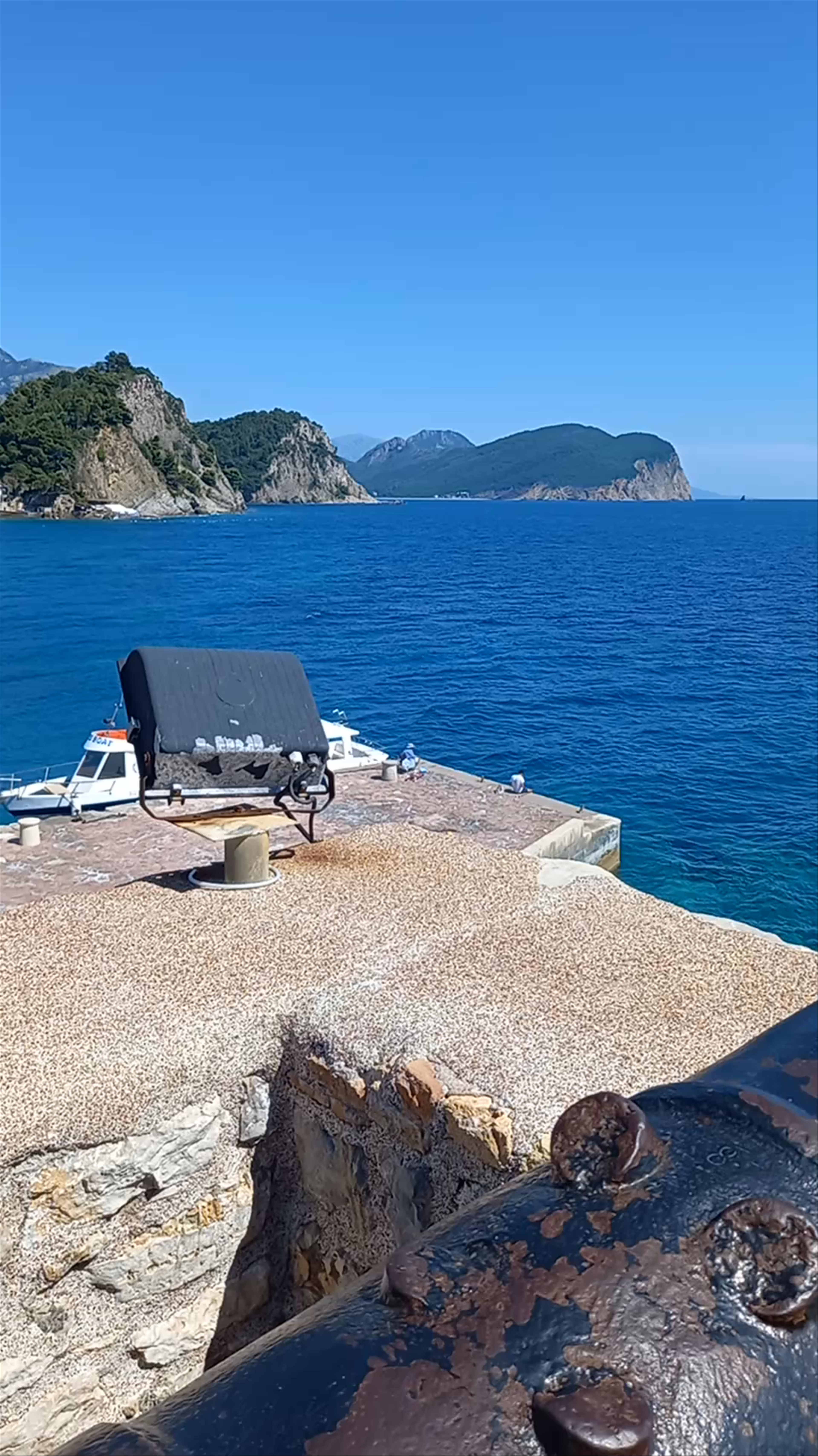 Kastio Castle Overlooking Serene Adriatic Waters in Petrovac, Montenegro