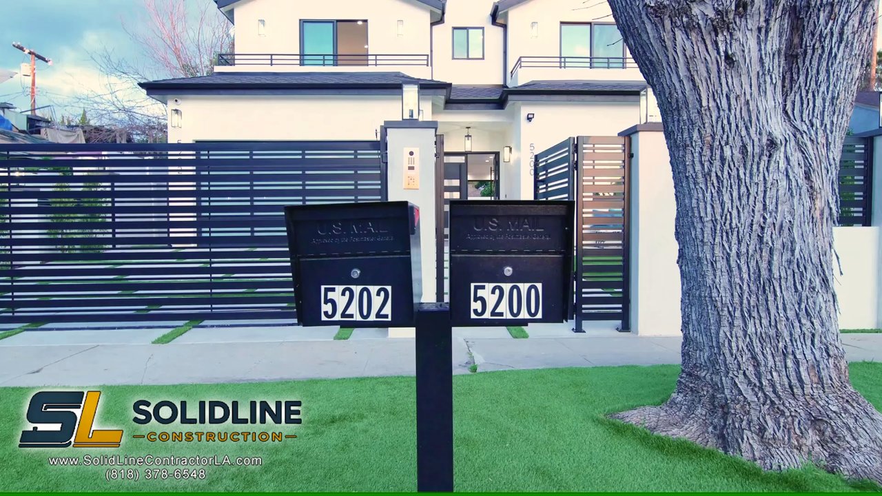 Solid Line Construction - Ground-up new construction home in Tarzana - full build including modern exterior, custom driveway, and interior finishes by Solid Line Cons - General Contractors Near Me - Tarzana, California
