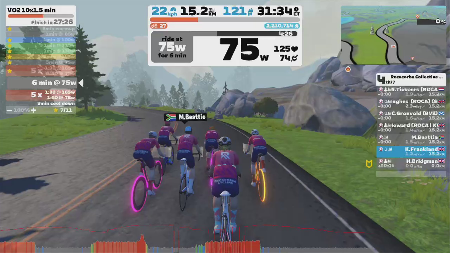 Zwift - Group Workout: Rocacorba Collective Workout Session (E) on Sand And Sequoias in Watopia