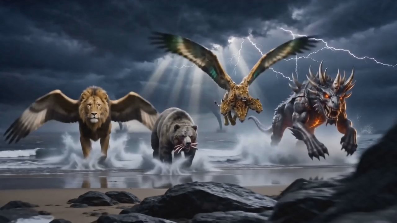 Daniel and the Four Rising Beasts