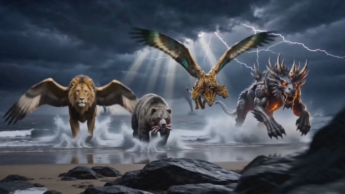 Daniel and the Four Rising Beasts | BibleWorld