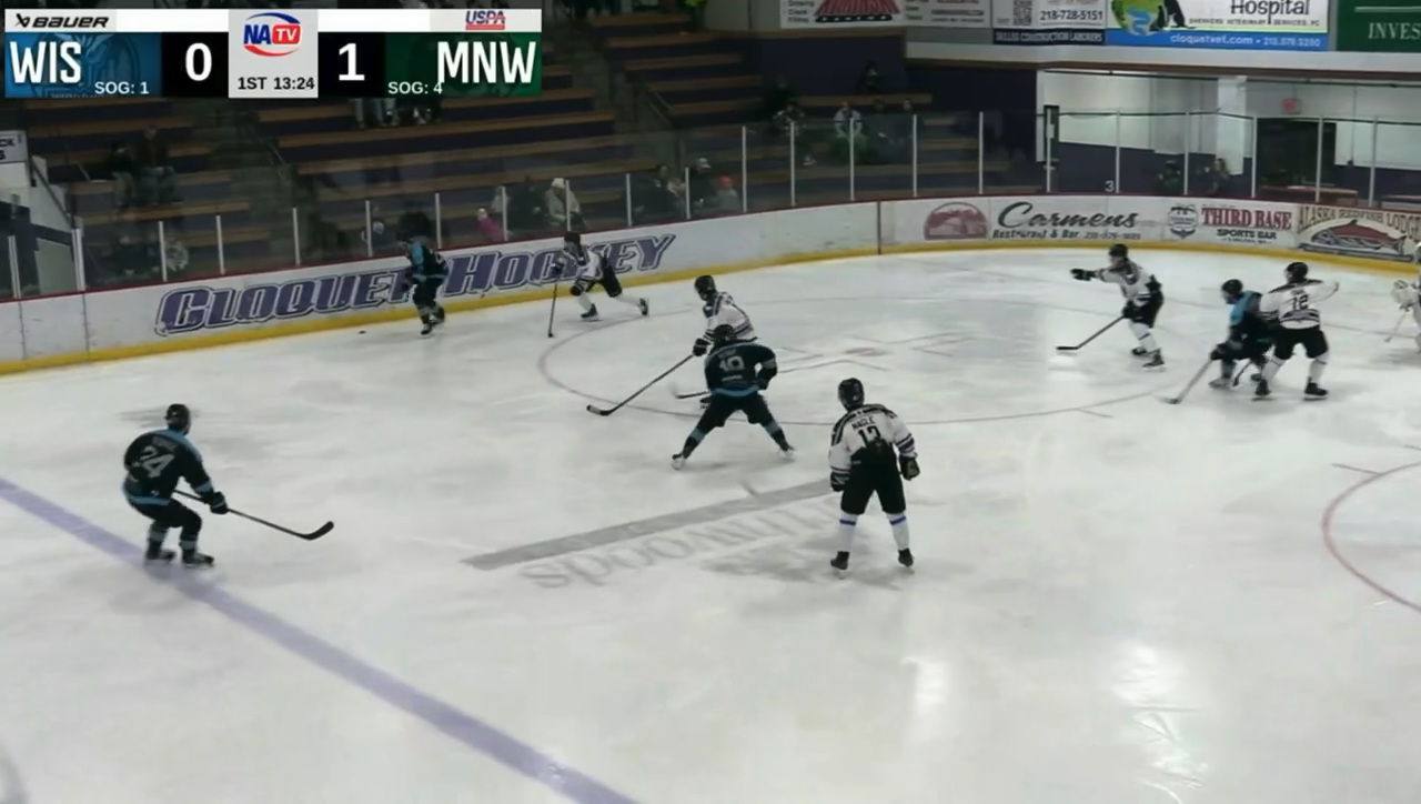 Jordan Stange's Impressive 2nd Goal with Wisconsin Windigo