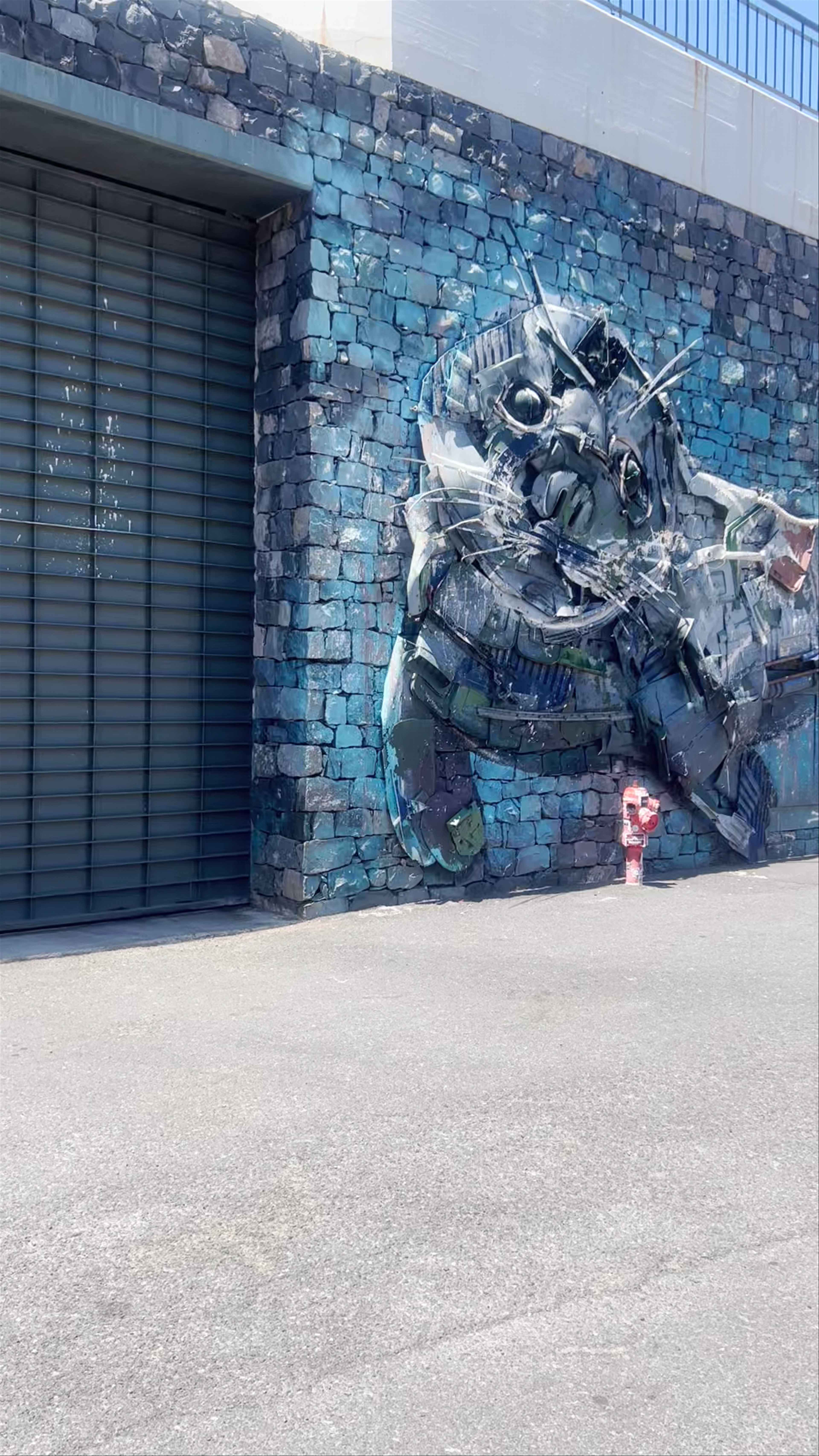 Sealion wall sculpture (by Bordalo II