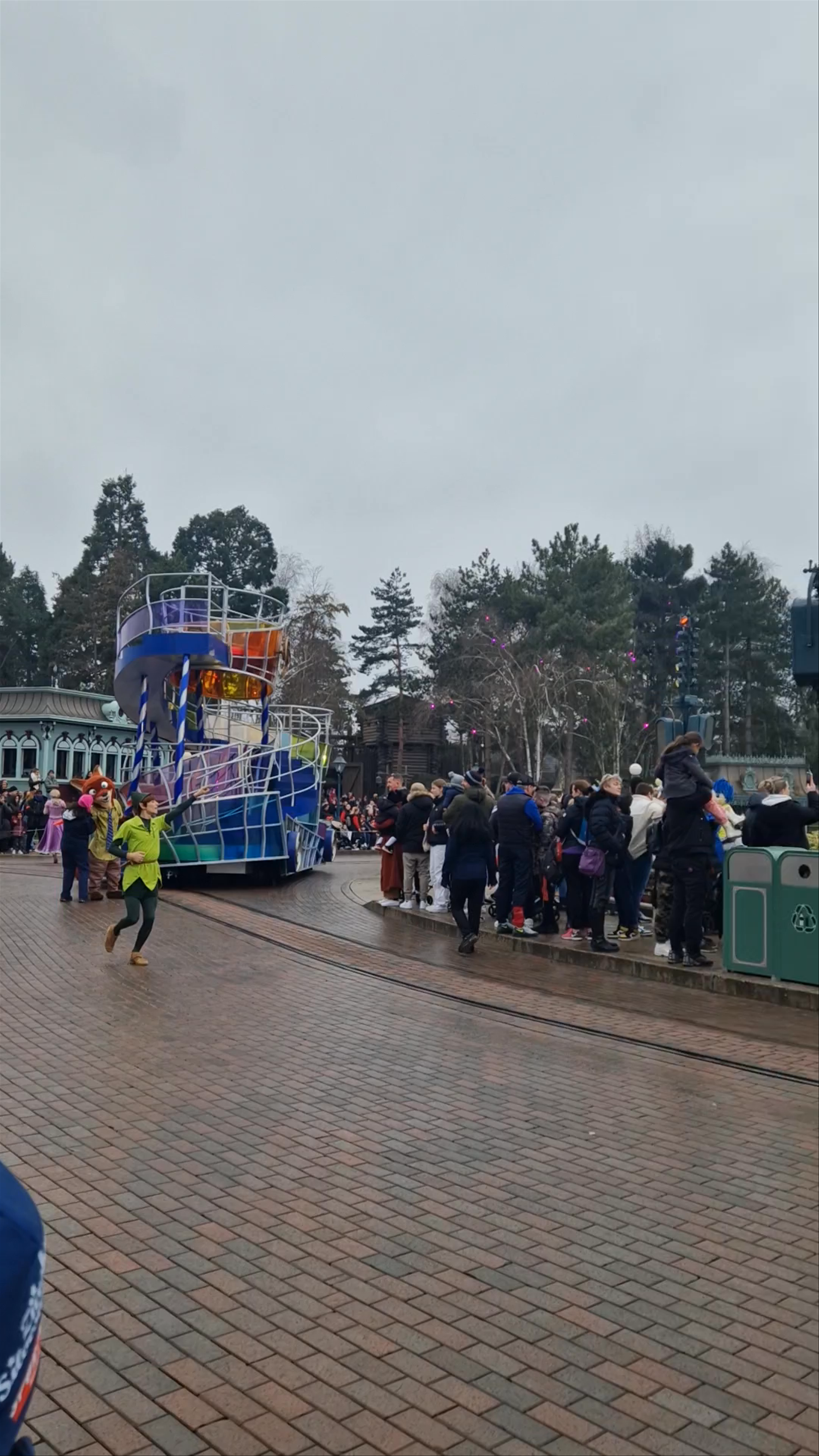 Disneyland Railroad Parade Fun at Main Street U.S.A. Station, Chessy, France