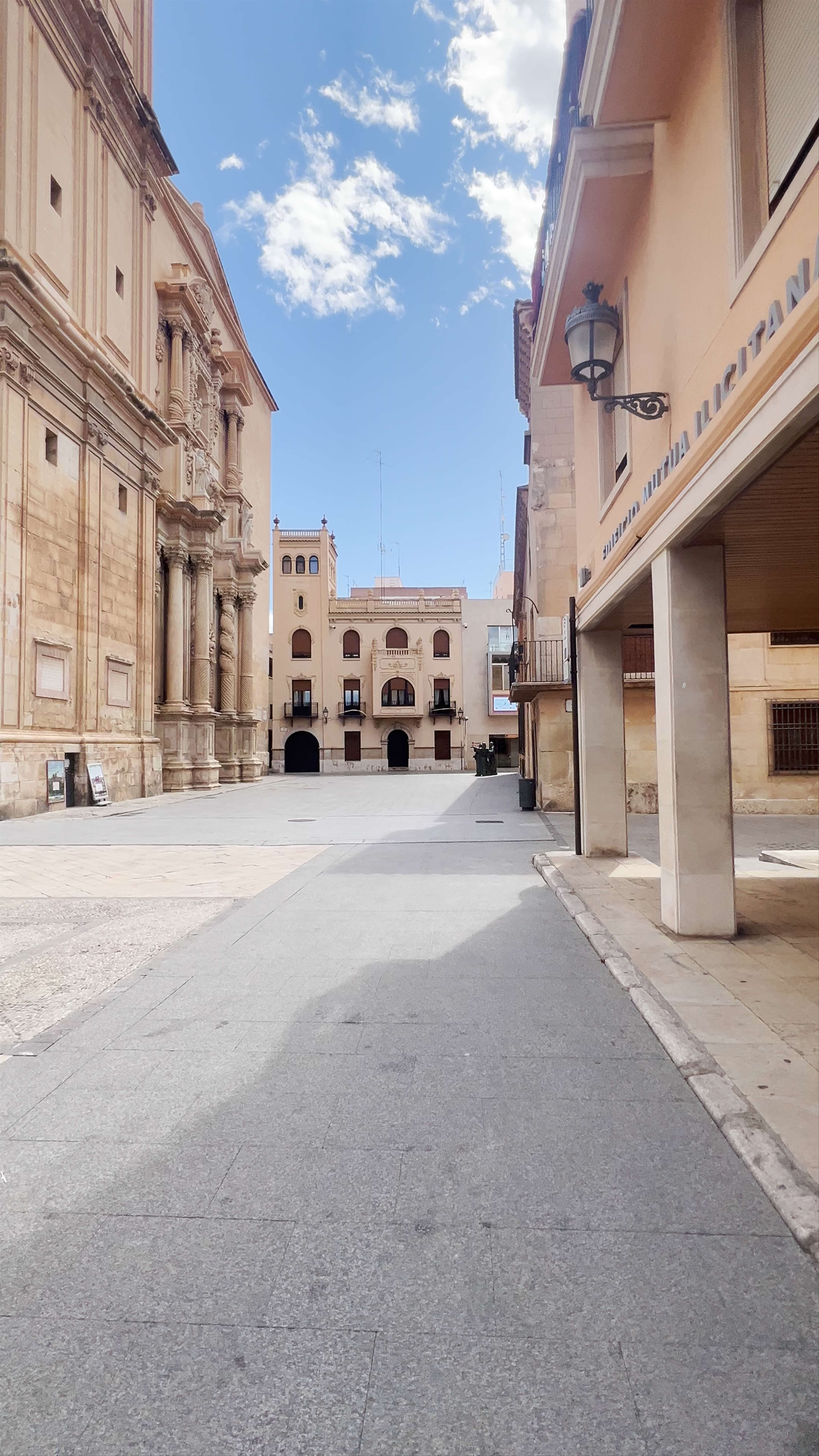 Historic Plaça de Santa Maria in Elche, Spain