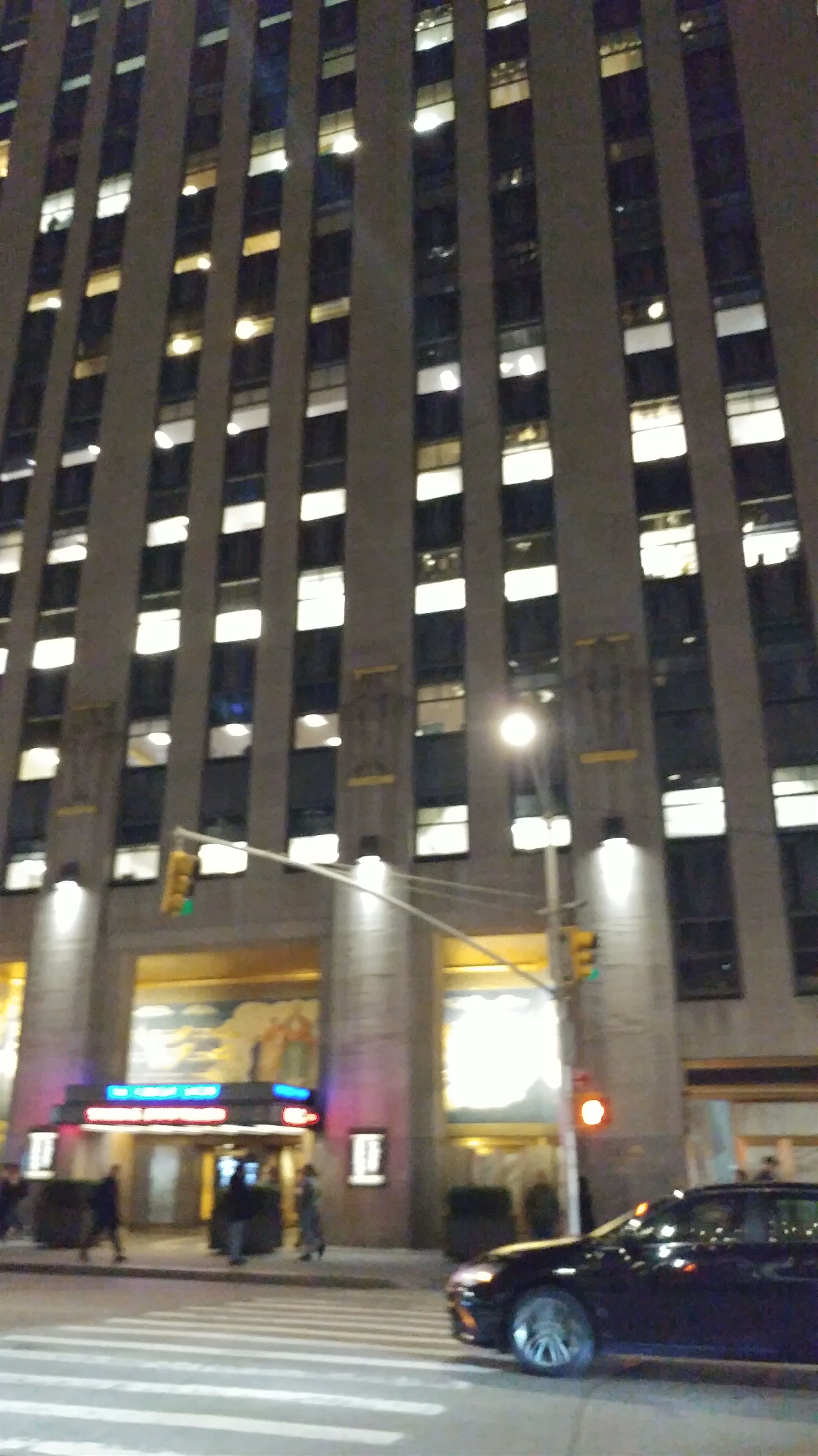Iconic Night View of Radio City Music Hall, New York City