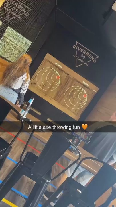 Riverbend Axe Throwing - My baby sister and brother in law having a test run! - Axe Throwing Near Me - East Alton, Illinois