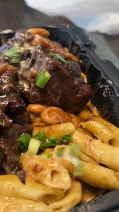 Ka'ribbean Fire - Rasta Pasta w/ Oxtail and side of crab cake eggrolls - Caribbean Near Me - La Plata, Maryland