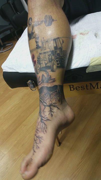 Lunatic Tattoo - Memorial for father in progress by Leif @lunatictattoo - Tattoo Near Me - Vancouver, Washington