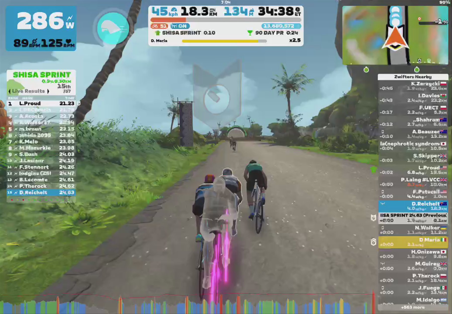 Zwift - Pacer Group Ride: Island Hopper in Makuri Islands with Maria