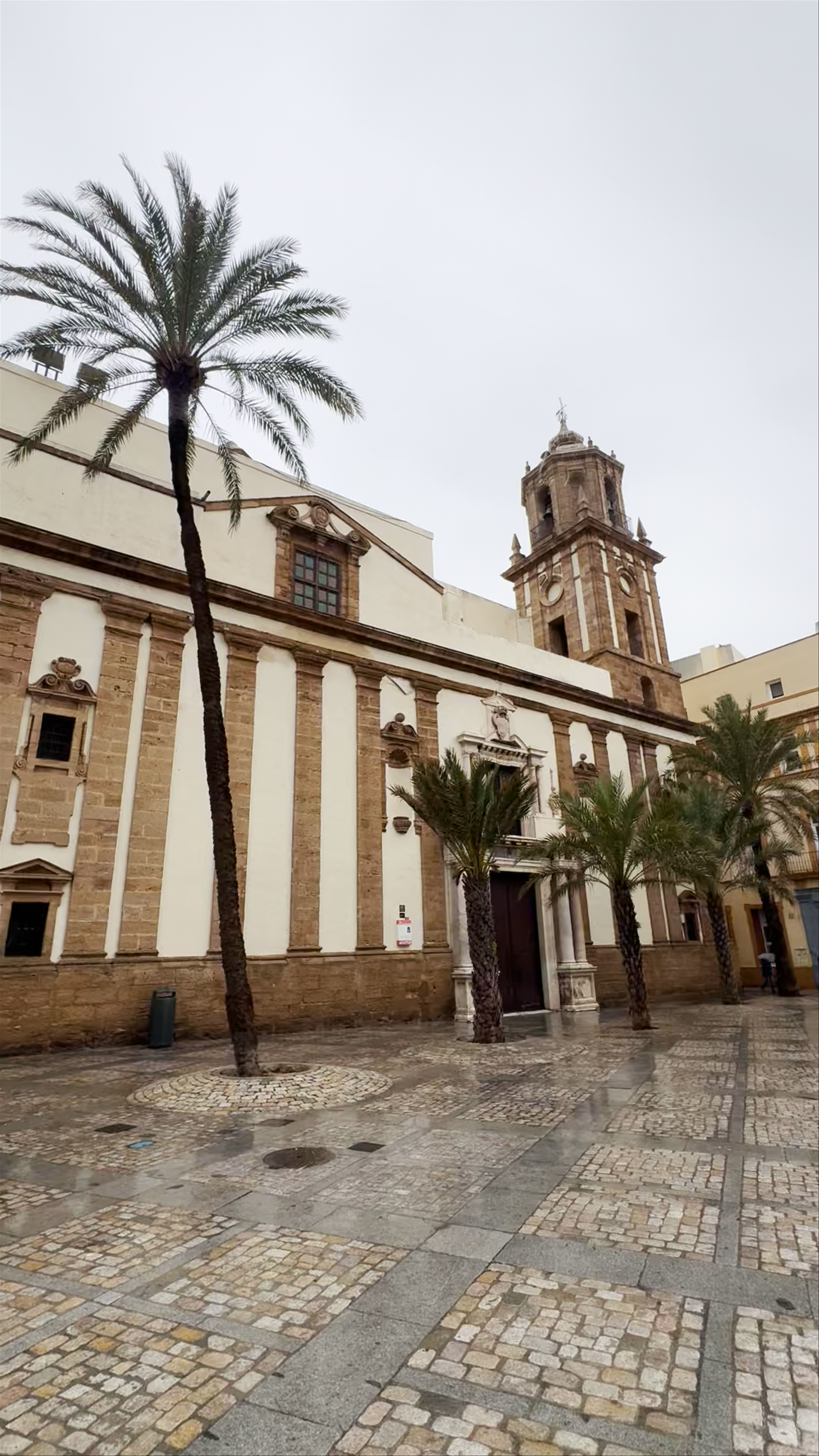 Catedral Center Cádiz: A Rain-Kissed Historic Plaza in Andalucía