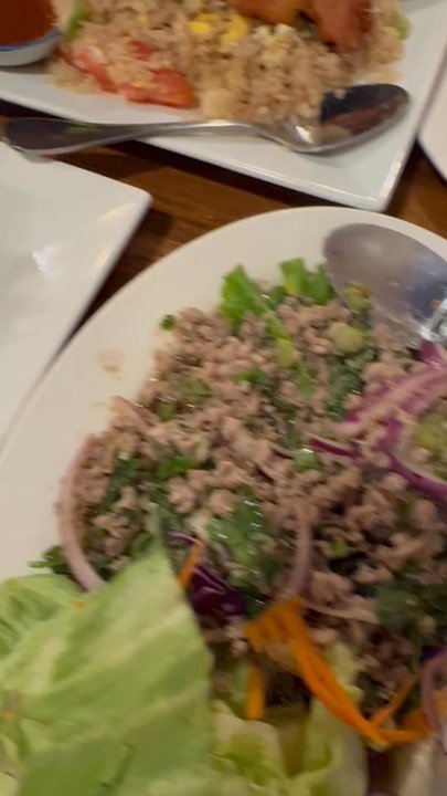 Thai Way 6 - We ordered pad Thai, pork larb, fried chicken, fried rice, and red curry.. - Salad Near Me - Houston, Texas