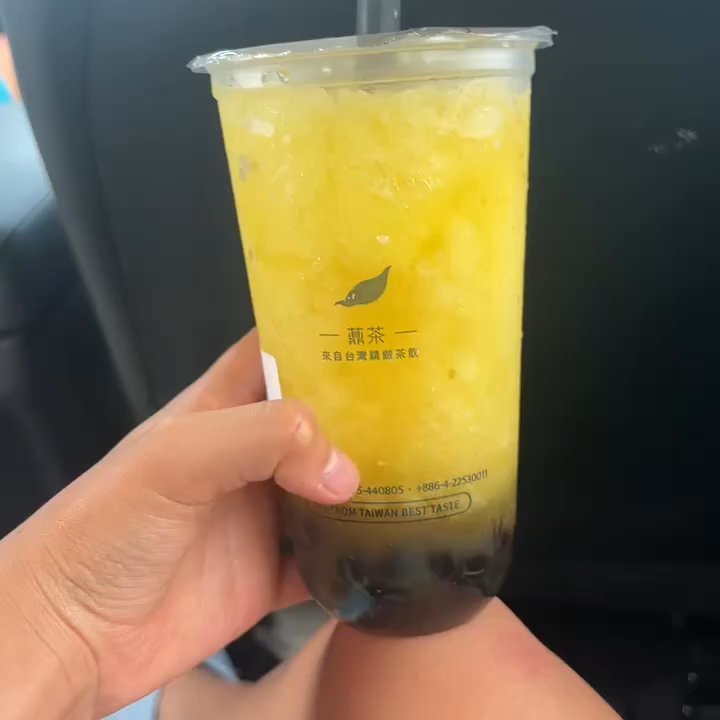 Sarasota Boba Company - Mango slush with black boba - Bubble Tea Near Me - Sarasota, Florida