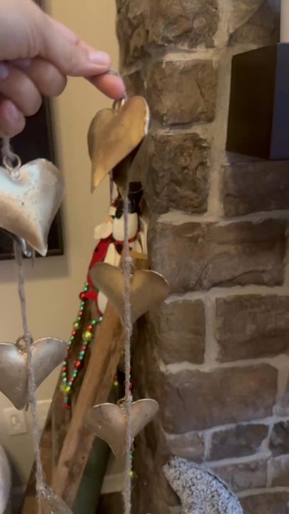 The Niche - Gold heart chime on jute cord - Women's Clothing Near Me - Sparks, Nevada