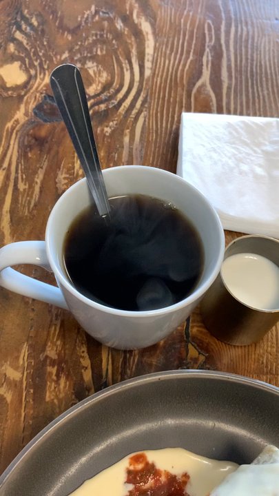 Scratch - Breakfast burrito compared to coffee cup - Breakfast & Brunch Near Me - Independence, Ohio