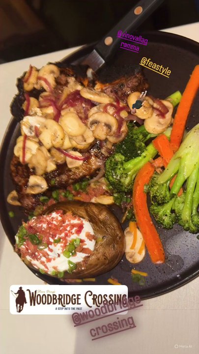 Woodbridge Crossing - My Porterhouse with the fixins! :) - Steakhouses Near Me - Woodbridge, California