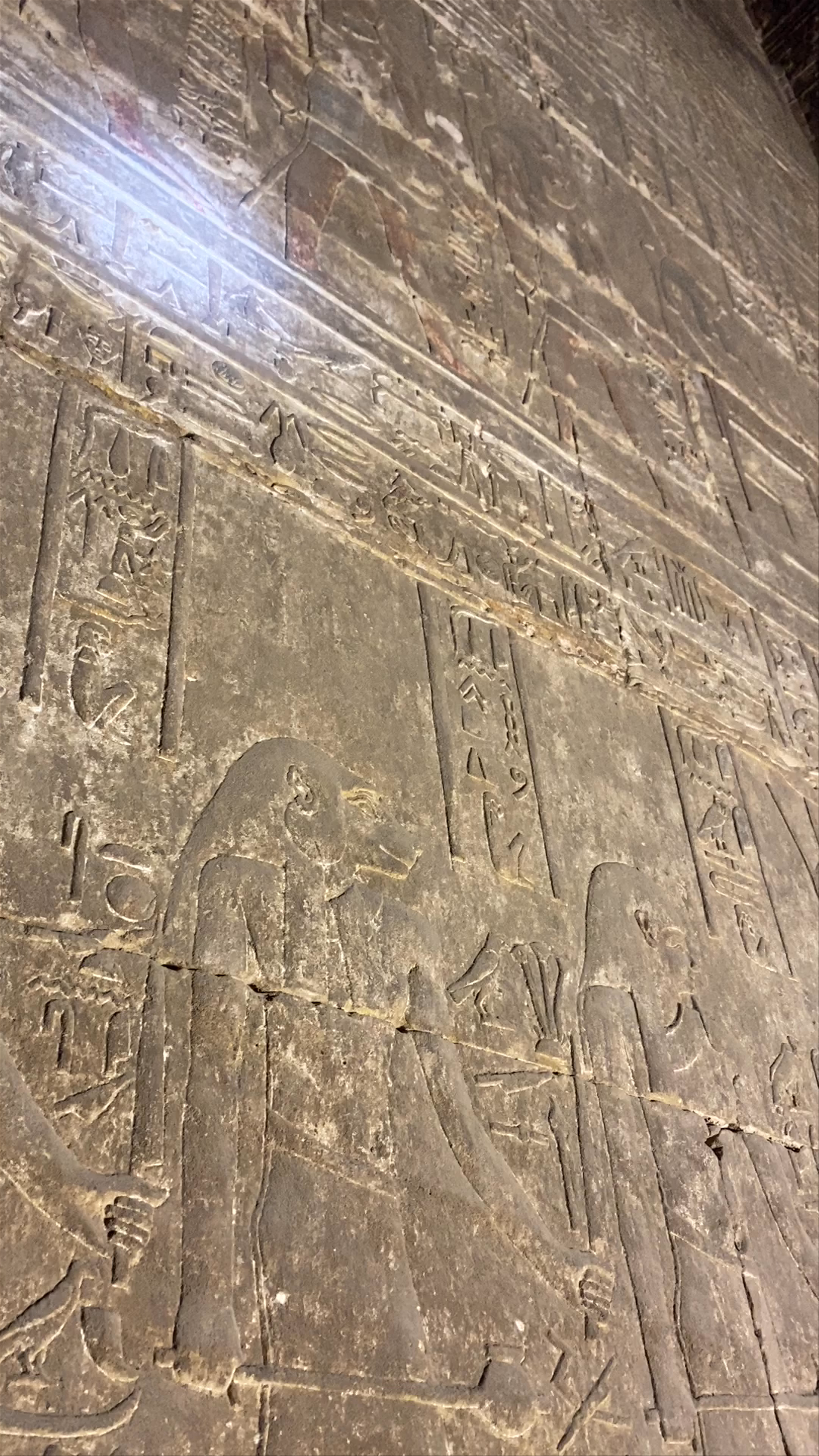 Ancient Egyptian Hieroglyphs at Abu Simbel Temples