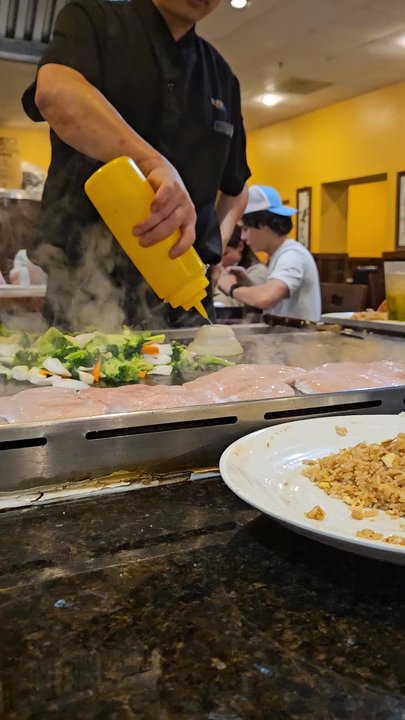 Tokyo Boat - Volcano during hibachi cooking - Japanese Near Me - Roswell, Georgia