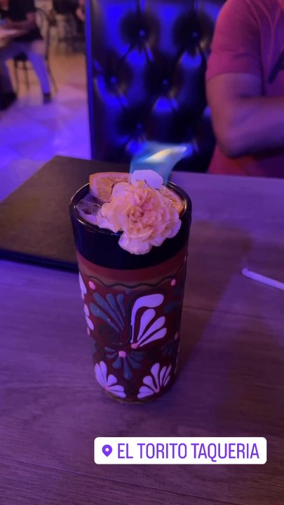 El Torito Modesto - Día de los muertos drink served on fire - Empanadas Near Me - Modesto, California
