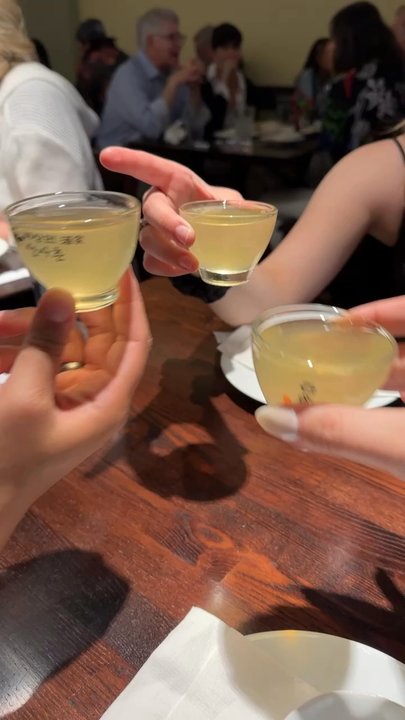 Sushi En - Green tea shots made with sugo! - Korean Near Me - Cleveland, Ohio