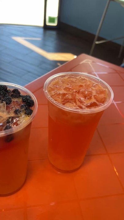 Atomic Wings - Strawberry Mango w Mango Boba - Chicken Wings Near Me - Ridgewood, New York