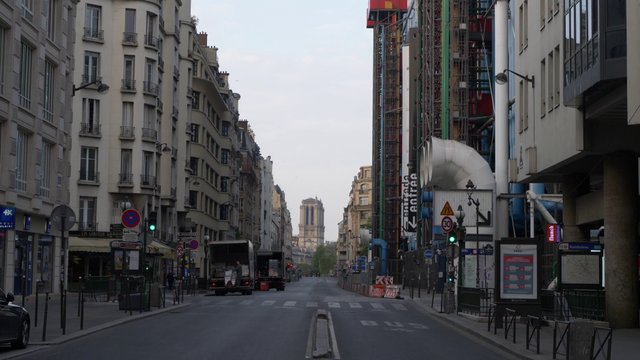 Rue Beaubourg In Paris 