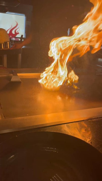 Kiku Hibachi & Sushi - Cooking on grill - Japanese Near Me - Eustis, Florida