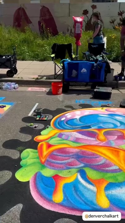 Golden Triangle - A video of the 2025 Chalk Art Festival - Museums Near Me - Denver, Colorado