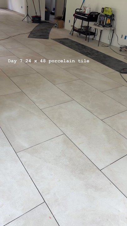Ceramic Stile - Installation of 24x48 porcelain tile - Flooring Near Me - Honolulu, Hawaii